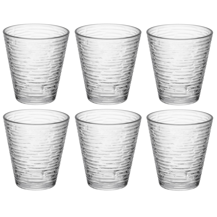 Komplet szklanek LIRYC 310ml 6 sztuk wzór 1 paski